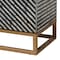 Baxton Studio Belenus Modern Bohemian Two-Tone Black and Grey Mother of Pearl and Gold Metal Storage Cabinet 240-13472-ZORO - alternate 4